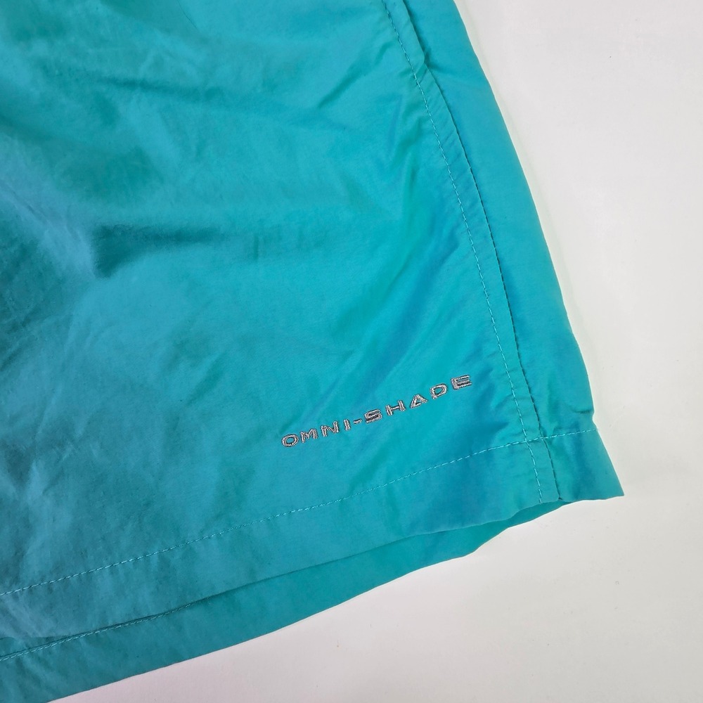 Columbia PFG Backcast Mens Performance Fishing Shorts Teal Blue Omni-Shade Large - Picture 7 of 12